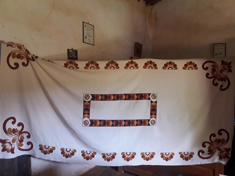 Manta con diseños chiquitanos